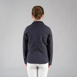 Horze Adele Junior Show Coat 10 Horze Adele Junior Show Coat -Equestrian Clothing Store 33317 horze adele jr show coat dark blue back model 54875 01694.1583871958
