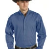 Panhandle Solid Blue Shirt -Equestrian Clothing Store 36d3091 mens solid shirt blue 20700 17405.1536341330