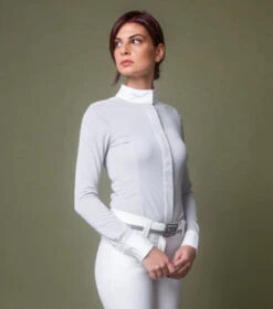 Horseware Ireland Horseware AA Clean Cool Competition Shirt -Equestrian Clothing Store aa clean cool comp shirt white rider cmpjlm w000 horseware 17649.1649201192