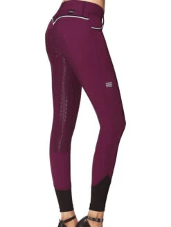 GhoDho Adena Breeches Grip Full Seat -Equestrian Clothing Store adena fs grip breech plum back ghodho 64337.1656450130