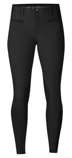 Kerrits Affinity Ice Fil Knee Patch Breeches -Equestrian Clothing Store affinity ice fil KP breech black front 50408 kerrits 44193.1583874017