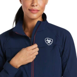 Ariat Agile Softshell Jacket -Equestrian Clothing Store agile softshell jacket team front detail 10030423 ariat 98605.1650482048