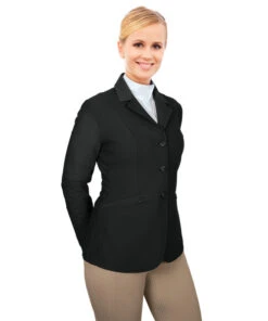 Ovation AirFlex Show Coat -Equestrian Clothing Store airflex show coat black front 471043 ovation 55107.1624991062