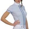 For Horses Alzira Pois Show Shirt -Equestrian Clothing Store alzira show shirt pip blue for horses 10914.1596915638