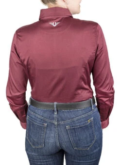 TuffRider Americana Western Show Shirt -Equestrian Clothing Store americana shirt burgundy back tuffrider 06218.1631321968