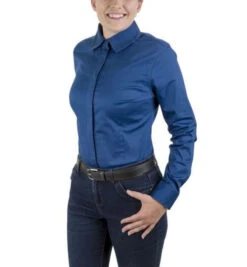 TuffRider Americana Western Show Shirt -Equestrian Clothing Store americana shirt royal front1 tuffrider 23551.1631322726