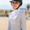 Harcour Annie Competition Shirt 1 Harcour Annie Competition Shirt -Equestrian Clothing Store annie competition LS blue white rider ANNIE harcour 82551.1656017831