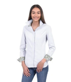 Chestnut Bay Annie-O Western Show Shirt -Equestrian Clothing Store annie o western show white front CB1000 104 chestnut bay 05270.1652469186