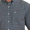 Men's Cinch ArenaFlex Navy Print Shirt -Equestrian Clothing Store arenaflex print ss navy detail MTW1704115 cinch 30566.1680884222