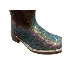 Kids Smoky Mountain Ariel Glitter Boots -Equestrian Clothing Store ariel glitter square toe glitter foot2 3077 smoky mtn 94488.1628888000