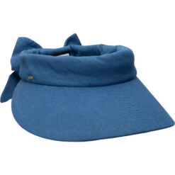 Scala Arosa Deluxe Visor With Bow -Equestrian Clothing Store arosa deluxe cotton visor bow atlantic blue V25 ATLANTIC BLUE scala 56186.1691251156