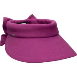 Scala Arosa Deluxe Visor With Bow -Equestrian Clothing Store arosa deluxe cotton visor bow orchid V25 ORCHID scala 70040.1691250619