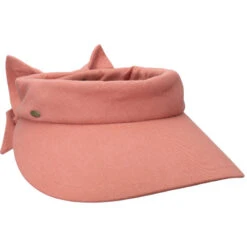 Scala Arosa Deluxe Visor With Bow -Equestrian Clothing Store arosa deluxe cotton visor bow terracotta V25 TERRACOTTA scala 23108.1691250531