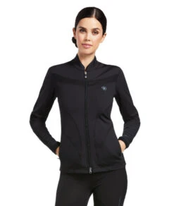 Ariat Ascent Full Zip Sweatshirt -Equestrian Clothing Store ascent zip sweatshirt black front 10039435 ariat 08872.1645568911