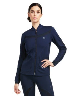 Ariat Ascent Full Zip Sweatshirt -Equestrian Clothing Store ascent zip sweatshirt navy front 10039436 ariat 44130.1645568953