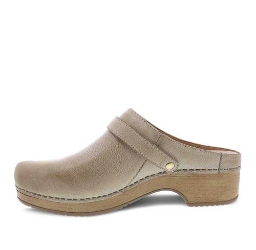 Dansko Berry Mule With Strap Oyster Milled Leather 6 Dansko Berry Mule With Strap Oyster Milled Leather - Image 4