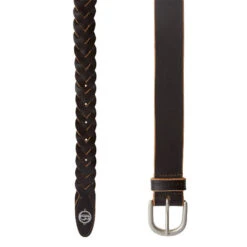 B Vertigo Braided Leather Belt -Equestrian Clothing Store braided belt dark brown ends 31905 DBR b vertigo 97632.1667945952
