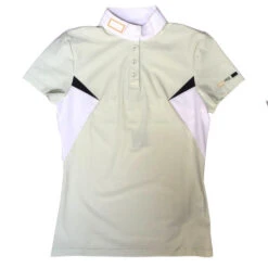 RG Button Competition Polo Short Sleeve -Equestrian Clothing Store button competition polo SS green front POW003 JS001 5H00 RG 98152.1670025205