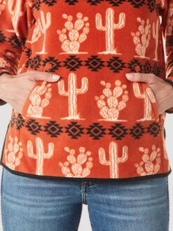 Wrangler Cactus 1/4 Zip Fleece Pullover -Equestrian Clothing Store cactus fleece pullover pocket 112335656 wrangler 51319.1689443430