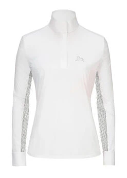 RJ Classics Carly 37.5 Show Shirt -Equestrian Clothing Store carly 37.5 thermo reg ls black dots front AC500C rj classics 22530.1651878305