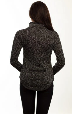 Goode Rider Chill Out Fleece Top -Equestrian Clothing Store chill out fleece top heather black back 18160 4059 goode rider 59116.1666131409