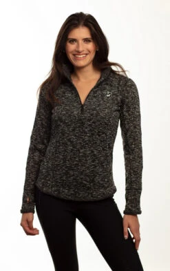 Goode Rider Chill Out Fleece Top -Equestrian Clothing Store chill out fleece top heather black front 18160 4059 goode rider 47868.1673542698
