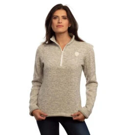 Goode Rider Chill Out Fleece Top -Equestrian Clothing Store chill out fleece top heather oatmeal front1 18160 4072 goode rider 19283.1673542697