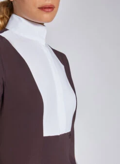 Cavalleria Toscana Hunter Competition Shirt Long Sleeve -Equestrian Clothing Store competition LS poplin bib dk purple bib CAD191 JE002 3A00 CT 43987.1690564915