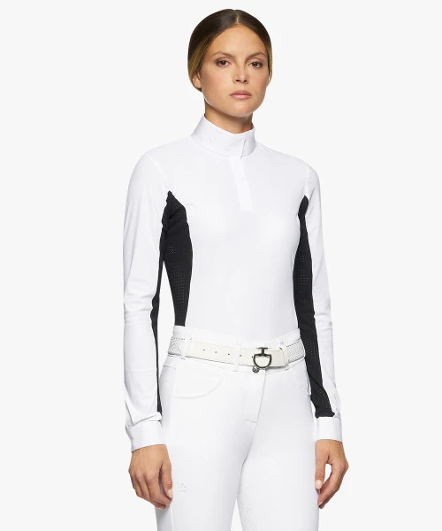 Cavalleria Toscana Perforated Insert Hunter Polo LS 7 Cavalleria Toscana Perforated Insert Hunter Polo LS - Image 5