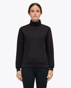 Cavalleria Toscana Embossed Turtleneck Pullover 13 Cavalleria Toscana Embossed Turtleneck Pullover -Equestrian Clothing Store ct emboss turtleneck pullover black front FED106 CO100 9999 cavalleria toscana 28201.1664063454