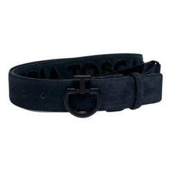 Cavalleria Toscana Logo Chamois Belt -Equestrian Clothing Store ct logo suede belt navy CIN100 PE024 7901 CT 83120.1670721105