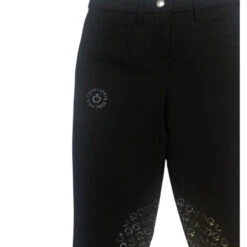 Girls Cavalleria Toscana Orbit Logo Breeches -Equestrian Clothing Store ct orbit breech kp black logo PAA016 JE010 9999 CT 20085.1668822677