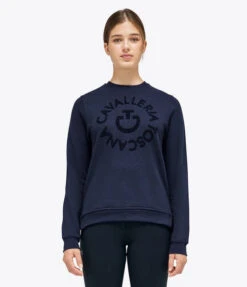 Cavalleria Toscana Orbit Logo Sweatshirt 16 Cavalleria Toscana Orbit Logo Sweatshirt -Equestrian Clothing Store ct orbit crew navy front FED103 CO079 CT 24573.1667273499