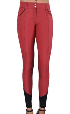 GhoDho Elara Breeches -Equestrian Clothing Store elara ultra wtwt grip kp dark coral front B0020 GhoDho 13377.1624053593