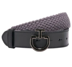 Cavalleria Toscana Woven Fabric Elastic Belt -Equestrian Clothing Store elastic belt grey CIN042 PL060 8980 CT 40705.1674579780