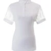 Ovation Elegance Lace Short Sleeve Show Shirt -Equestrian Clothing Store elegance lace ss white 471198 ovation 77471.1626029097