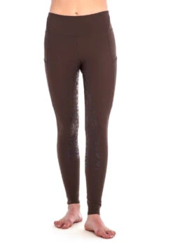 Goode Rider Energy Full Seat Breeches -Equestrian Clothing Store energy breech FS hazel leopard front 14907 5028 goode rider 87607.1631316406