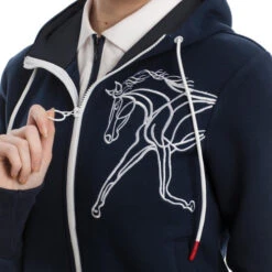 Horseware Ireland Horseware Flamboro Hoody -Equestrian Clothing Store flamboro hoody navy detail CJNHPH B000 horseware 00335.1673543023