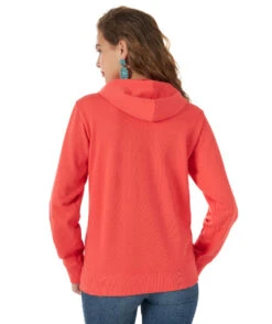Wrangler Geo Hoodie -Equestrian Clothing Store geo hoodie dark pink back 112317323 wrangler 30828.1656709561