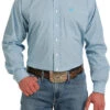 Men's Cinch Light Blue Geo Print Shirt -Equestrian Clothing Store geo print ls turq lt blue front MTW1105567 cinch 50208.1683163145