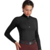 For Horses Gioconda Tech Shirt -Equestrian Clothing Store giocondashirt black front for horses 93222.1622324123