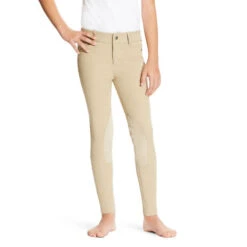 Girls Ariat Heritage Front Zip Breeches -Equestrian Clothing Store girl heritage kp fz breech tan front 10010796 ariat 98650.1598468749