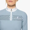 Girls Cavalleria Toscana Flock Dot Polo Long Sleeve -Equestrian Clothing Store girls flock dot polo blue zip POA077 JE152 7C00 CT 42958.1659719853