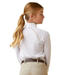 Girls Ariat Sunstopper Pro 2.0 Show Shirt -Equestrian Clothing Store girls pro show shirt white back 10043407 ariat 00840.1676337554
