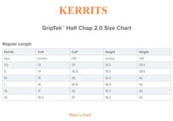 Kerrits GripTek Half Chaps 2.0 -Equestrian Clothing Store griptek chaps size chart kerrits 67470.1647193807