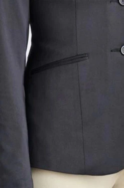 Hadley Performance Show Coat -Equestrian Clothing Store hadley cooling show coat black front detail 33061 smartpak 69713.1649378101