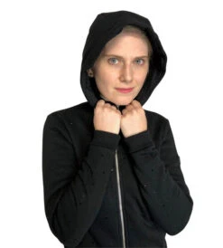 Equiline GlareG Rhinestone Hoodie -Equestrian Clothing Store hoodie black hood mindy equiline 41483.1667609044