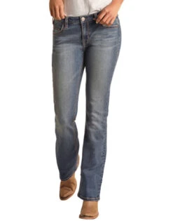 Rock & Roll Hooey Mid Rise Jean -Equestrian Clothing Store hooey jeans mid rise vintage front HYWD4MR16B rr denim 61307.1678312737