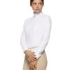 Cavalleria Toscana Hunter Competition Shirt Long Sleeve -Equestrian Clothing Store hunter competition LS white side CAD191 JE002 0001 cavalleria 33255.1690564925