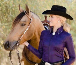 Hobby Horse Jeanee Show Blouse -Equestrian Clothing Store jeanne show blouse aubergine horse 3811 013 hobby horse 84535.1583792482